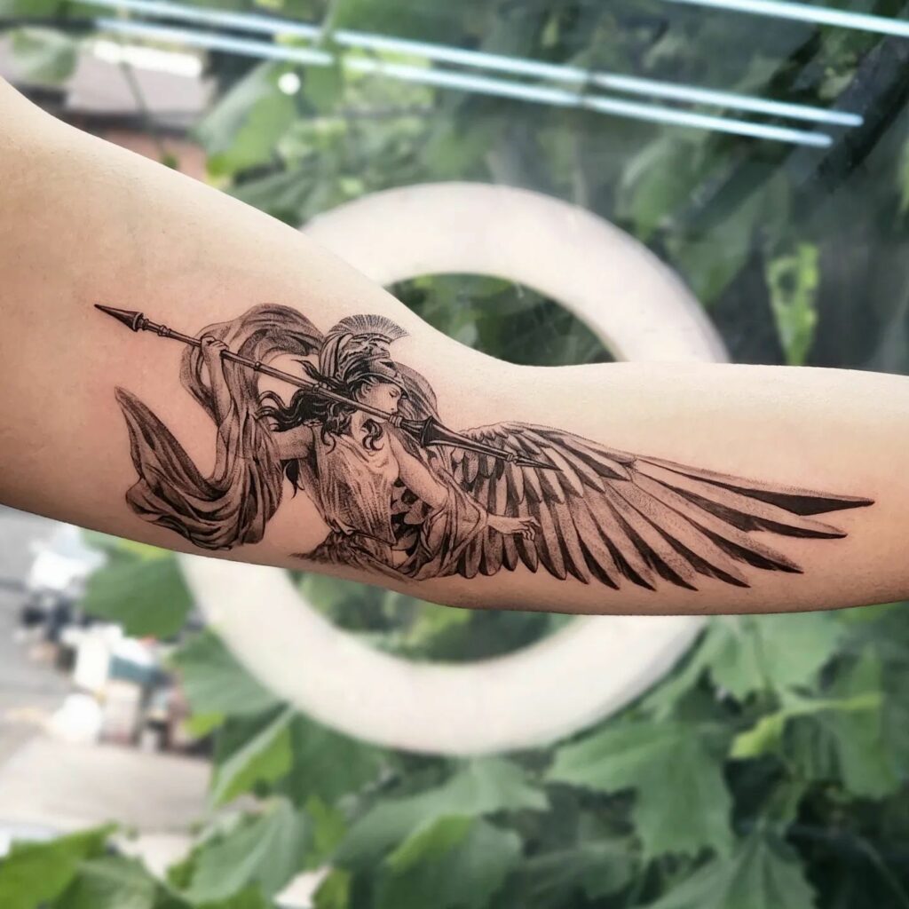 AWES0ME ANCIENT GREEK TATTOO DESIGNS + MEANINGS FOR 2024 15 Athena Tattoo