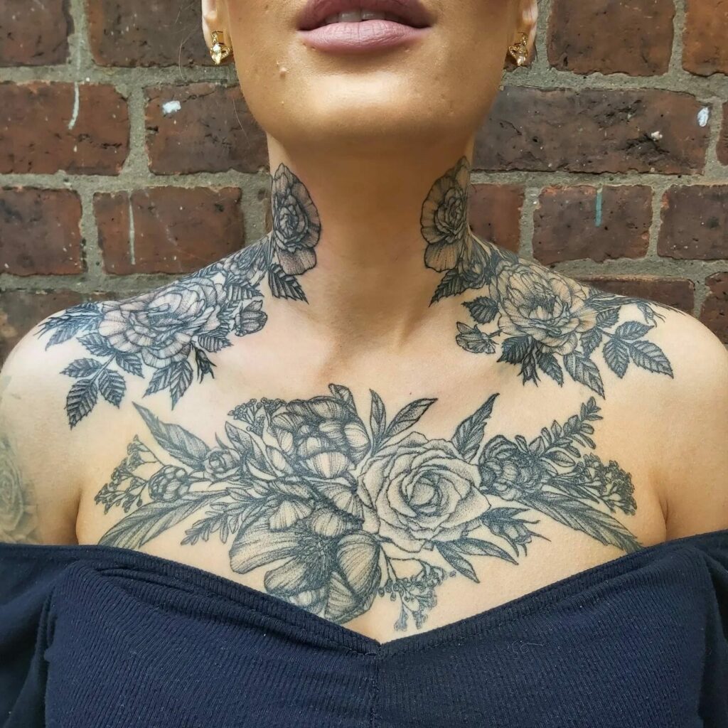 10+ Rose Tattoo On Chest Ideas That Will Blow Your Mind! 10 Rose Tattoo On Chest