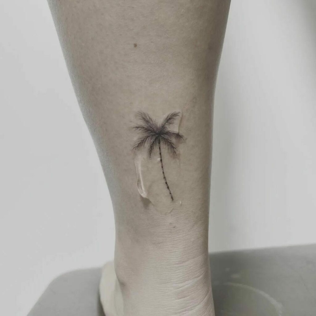 11+ Micro Tattoo Ideas That Will Blow Your Mind! 13 Palm Tree Micro Tattoo