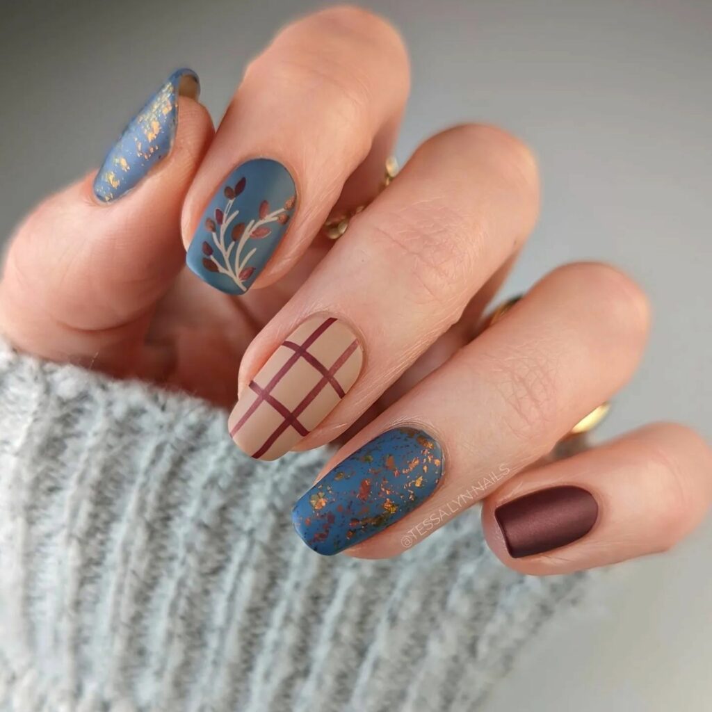 Fall in Love with 57 Short Fall Nail Designs in 2024 40 Botanical Artistry on Short Fall Nails