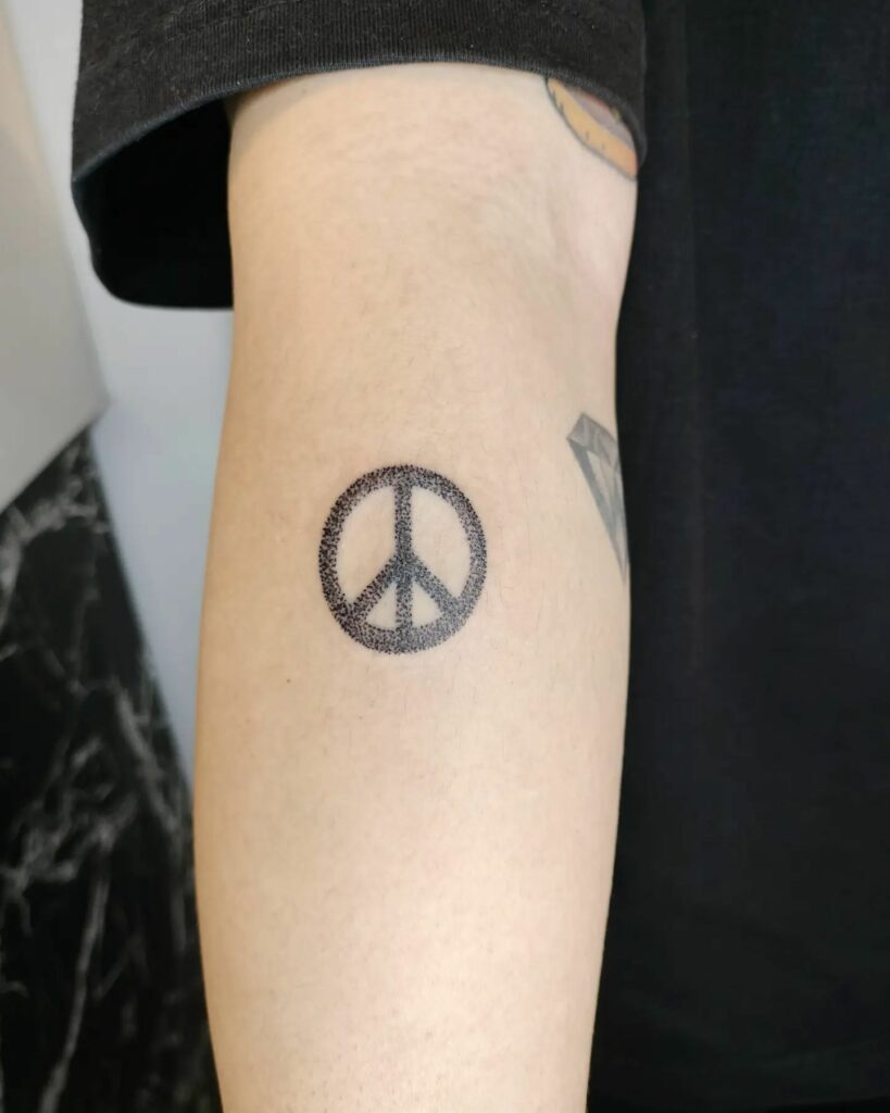 Amazing Peace Sign Tattoo Ideas To Inspire You in 2024 10 Black Ink Peace Sign Tattoos