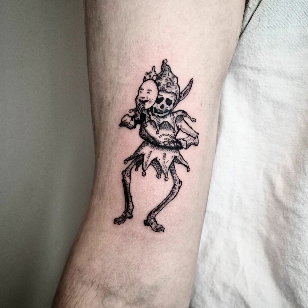 AMAZING CLOWN TATTOO IDEAS & THEIR MEANINGS 16 Jester Clown Tattoos
