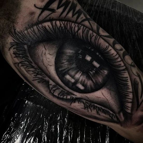 Amazing Inner Bicep Tattoo Ideas – 2024 Ultimate Guide 18 Eye Inner Bicep Tattoos