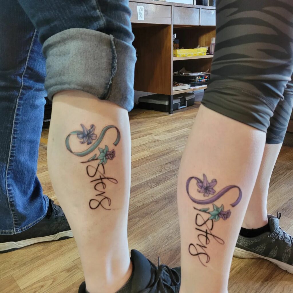 AMAZING MATCHING SISTER TATTOO IDEAS - NEW & UPDATED 2024 30 Foot Sister Tattoos