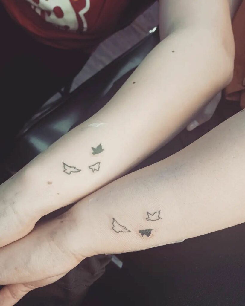 AMAZING MATCHING SISTER TATTOO IDEAS - NEW & UPDATED 2024 19 Birds Sister Tattoo