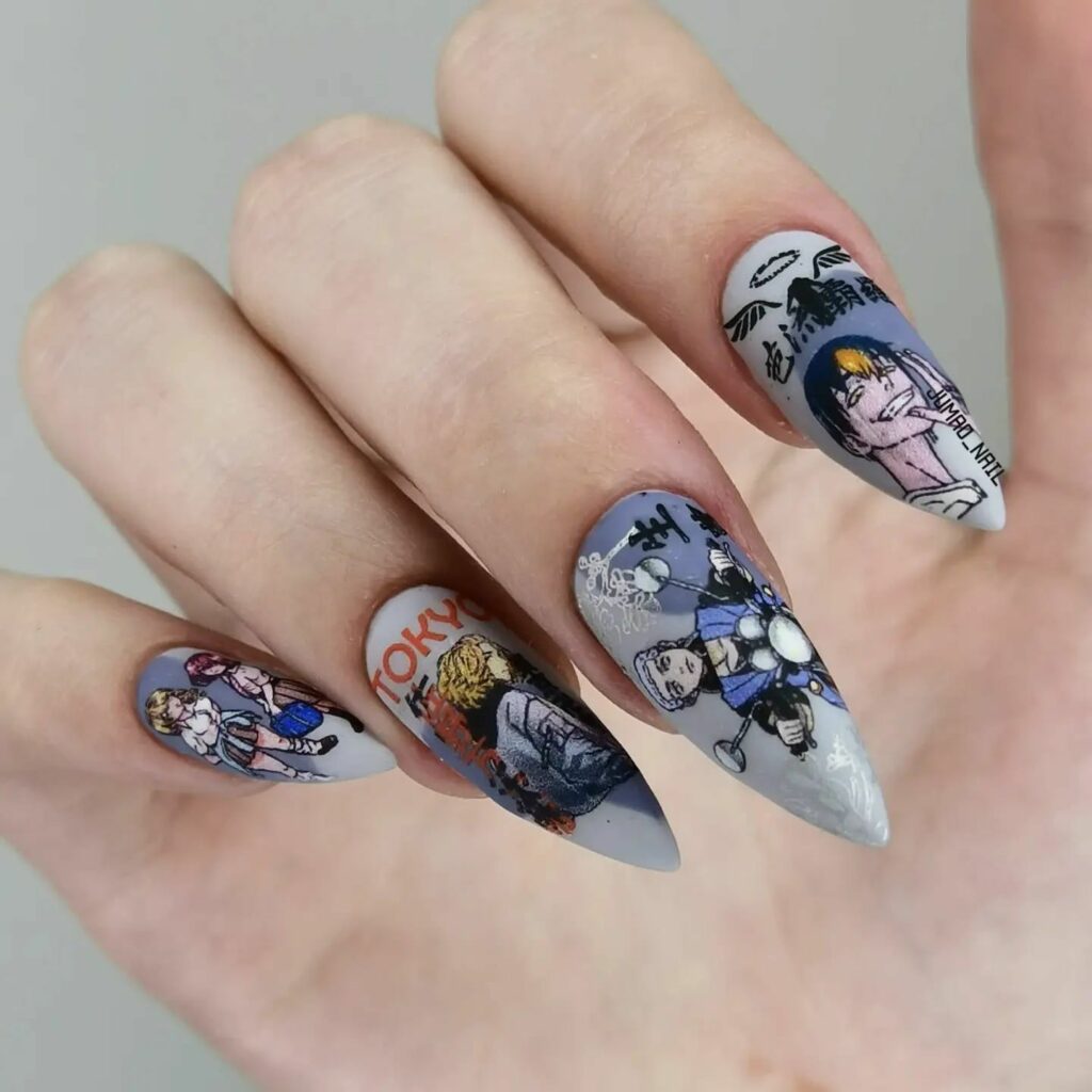 Embrace 40 Anime Nail Designs in 2024 16 Tokyo Revengers