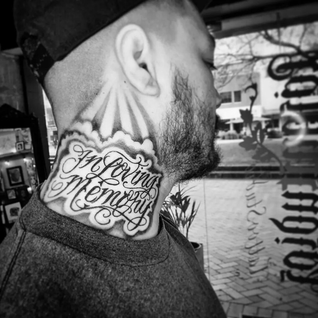 90 Latest Neck Tattoo Ideas To Inspire You In 2024! 15 Words Neck Tattoo