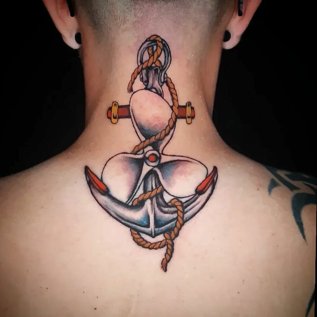 90 Latest Neck Tattoo Ideas To Inspire You In 2024! 34 Sailor Neck Tattoo