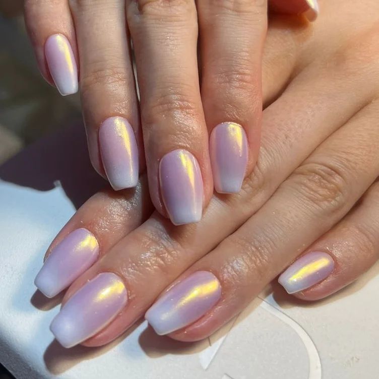 Shine with 30 Light Pink Chrome Nail Designs of 2024 38 Light Pink Chrome Coffin Nails
