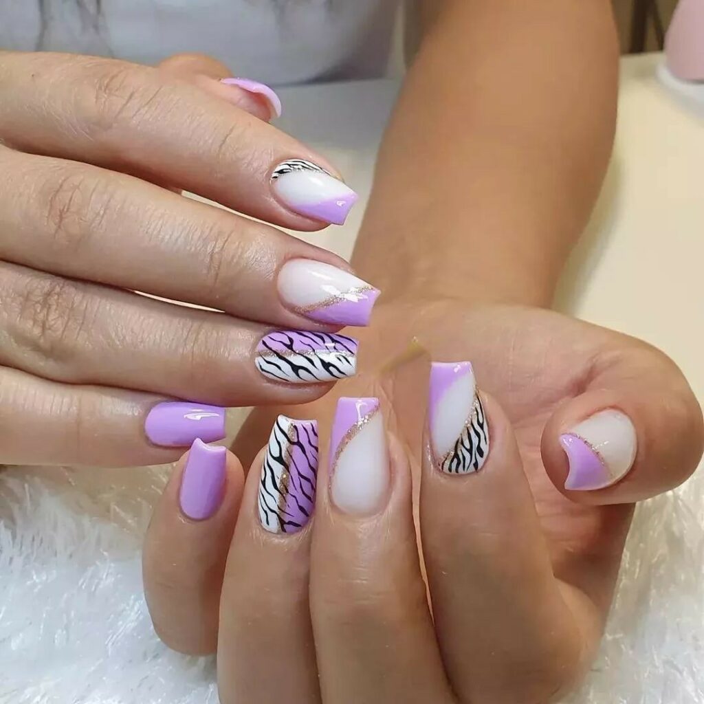 Discover 35 Lovely Lilac Nail Designs to Try in 2024 15 Lilac Zebra