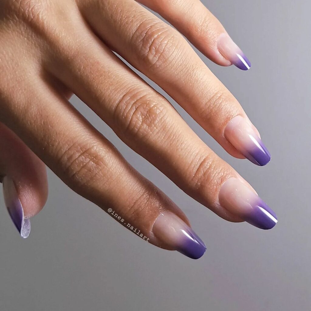 Discover 35 Purple Ombre Nail Designs To Try in 2024 43 Purple and White Ombre Nails