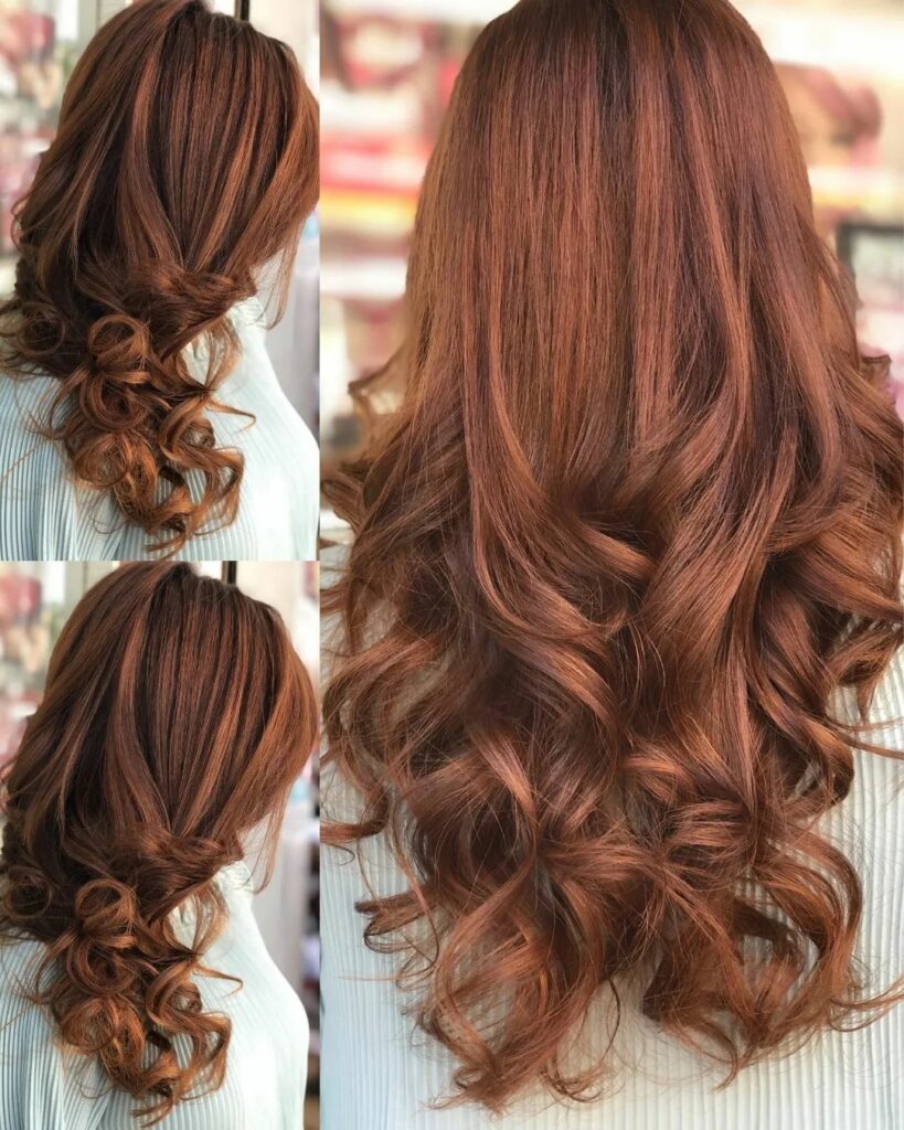 25 Caramel Brown Hair With Red Highlights Ideas to Try in 2024 21 Brown Hair with Red Sun Kissed Highlights