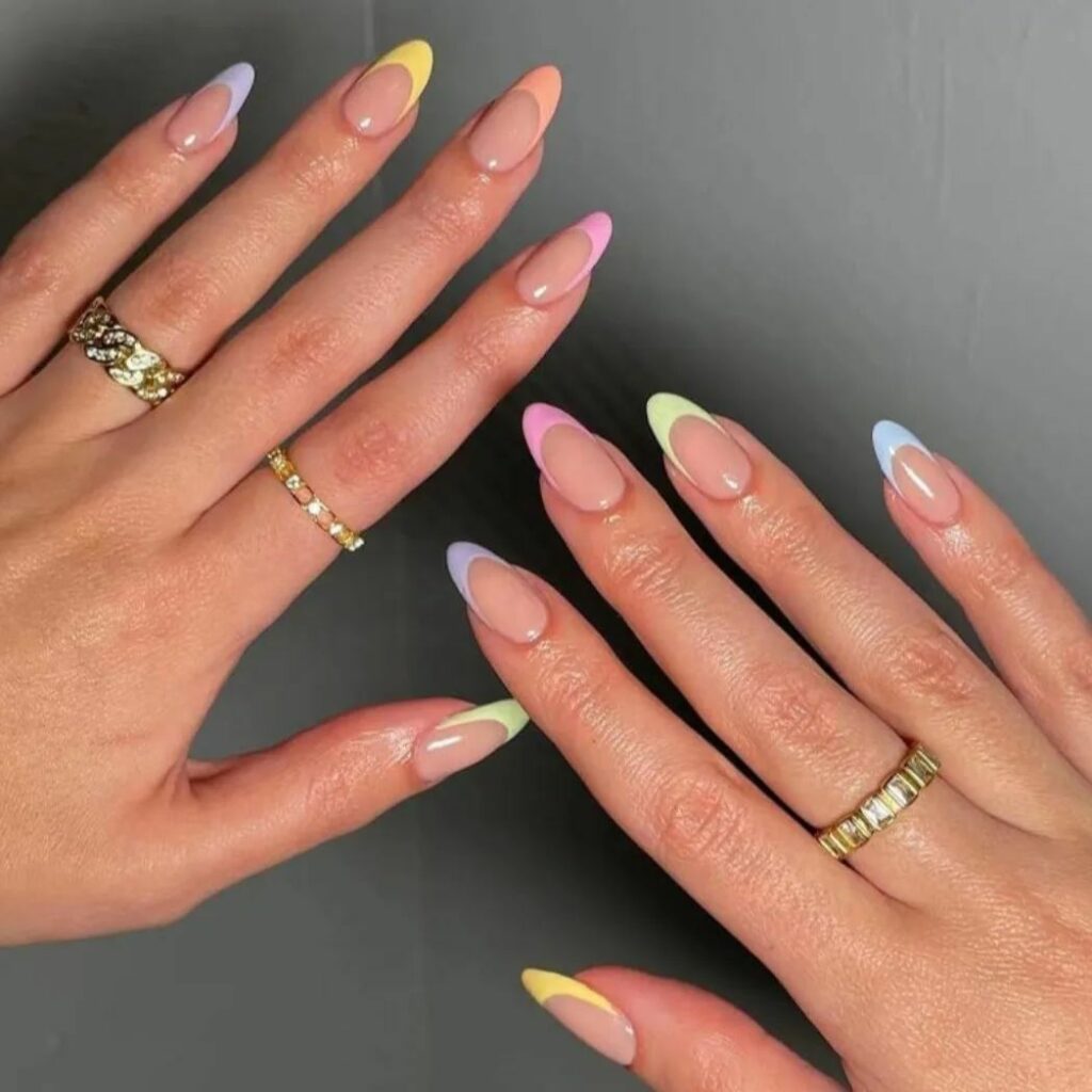 30 Latest Almond French Tip Nail Designs To Try In 2024! 33 Softly Tinted Tips
