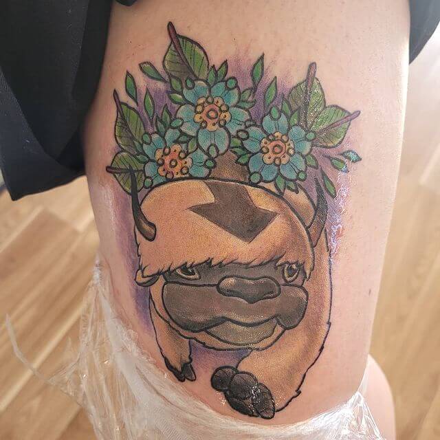 12 Latest Appa Tattoos To Inspire You In 2024! 15 Appa Blue flowers