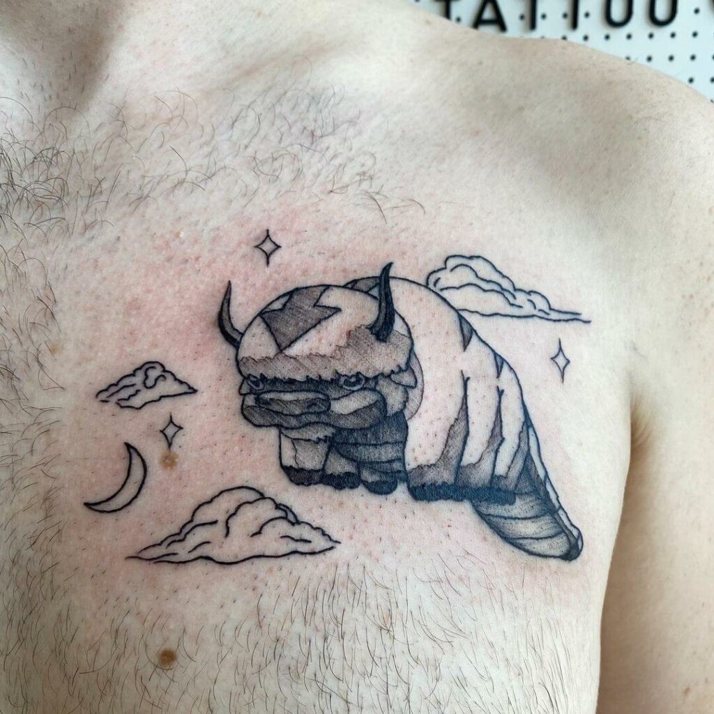 12 Latest Appa Tattoos To Inspire You In 2024! 13 Appa On Clouds Tattoo