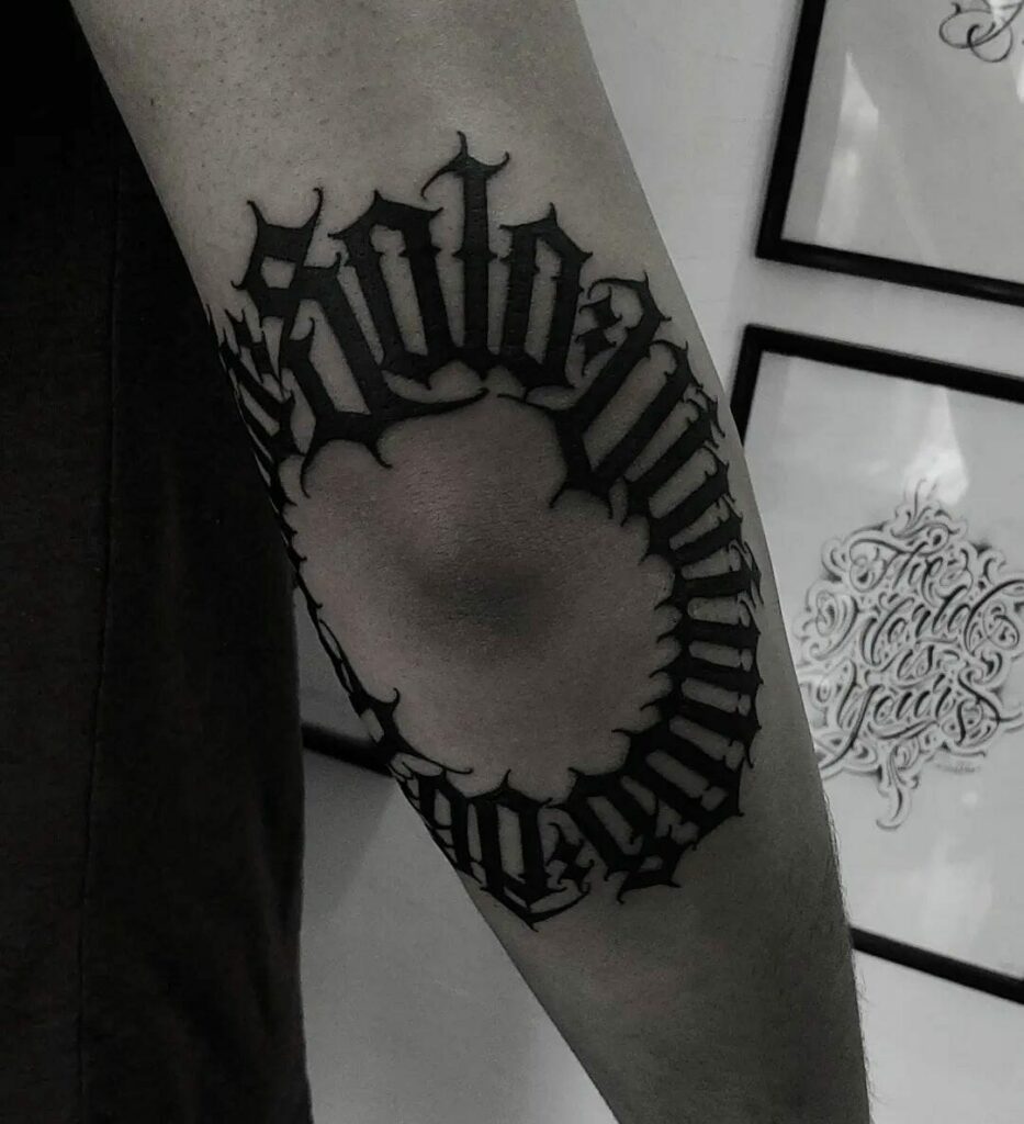 20+ Gothic Tattoo Number Fonts Ideas That Will Blow Your Mind! 13 Arm Gothic Tattoo Lettering
