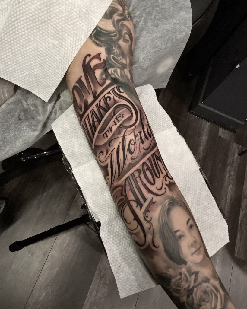 20+ Gothic Tattoo Number Fonts Ideas That Will Blow Your Mind! 14 Arm Gothic Tattoo Letterings