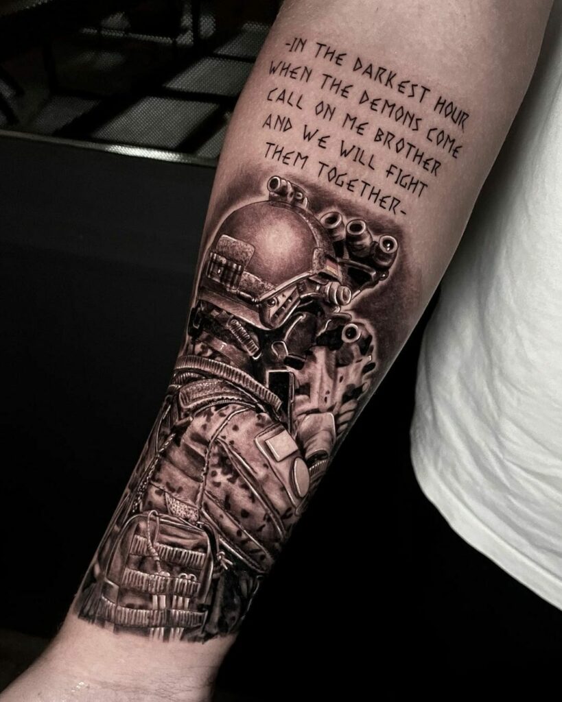 11+ Military Memorial Tattoo Ideas That Will Blow Your Mind! 20 Army Memorial Tattoo with Quotes