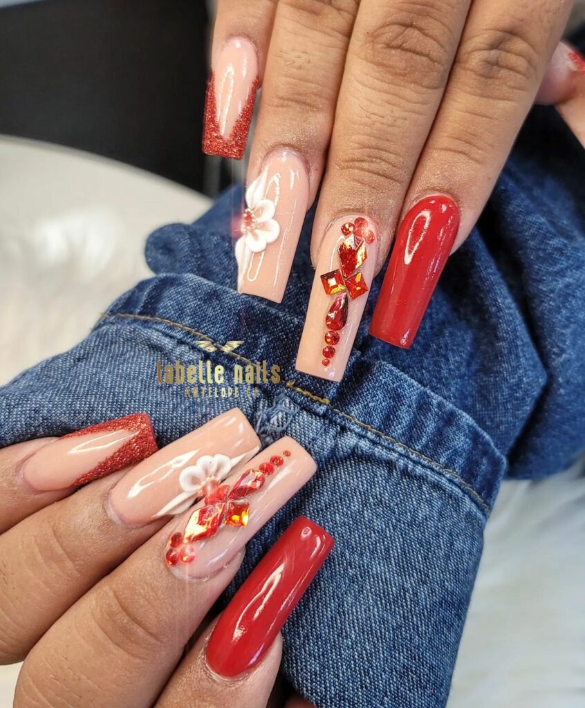 Explore 34 Red Acrylic Nail Designs To Try in 2024 18 Artistic Red Acrylic Nails