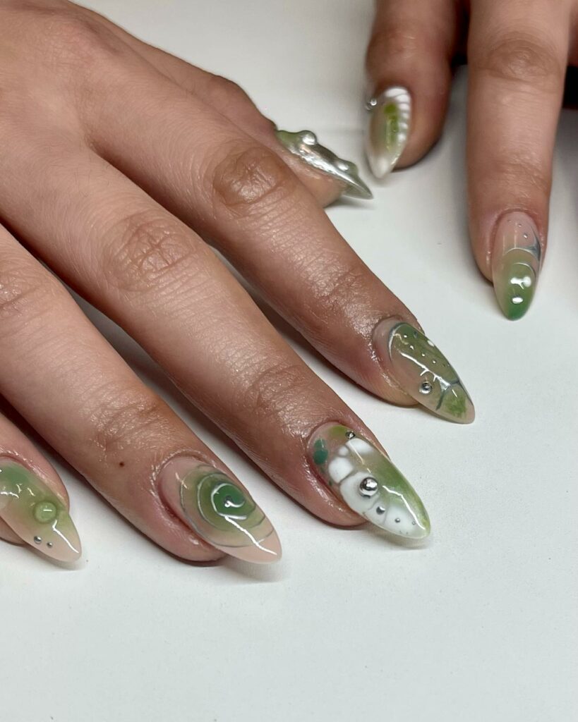 Discover 36 Sage Green Nail Designs To Try in 2024 32 Artistic Sage Green Nails