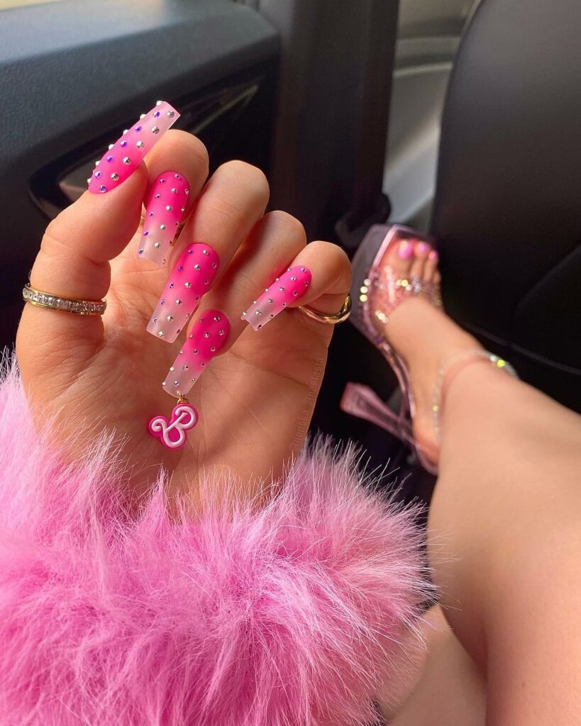 Playful and Fun 30 Barbie Nails To Try in 2024 22 Artsy Barbie Nails