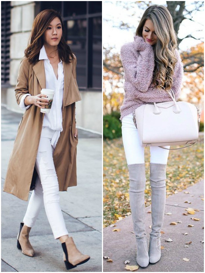 What to Wear with White Jeans 20 Autumn Winter White Jeans