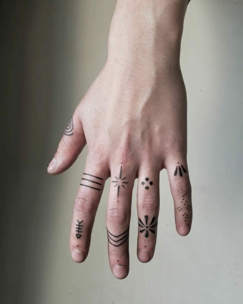 11+ Small Tattoo Placement Ideas That Will Blow Your Mind! 19 Awesome Ideas For Tiny Handpoked Finger Tattoos