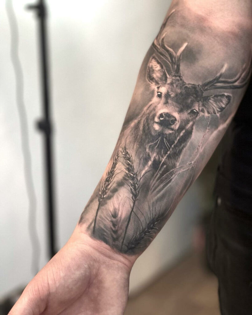 12+ Black And White Realism Tattoo Ideas To Inspire You! 14 Awesome Realism Deer Tattoo Black and White