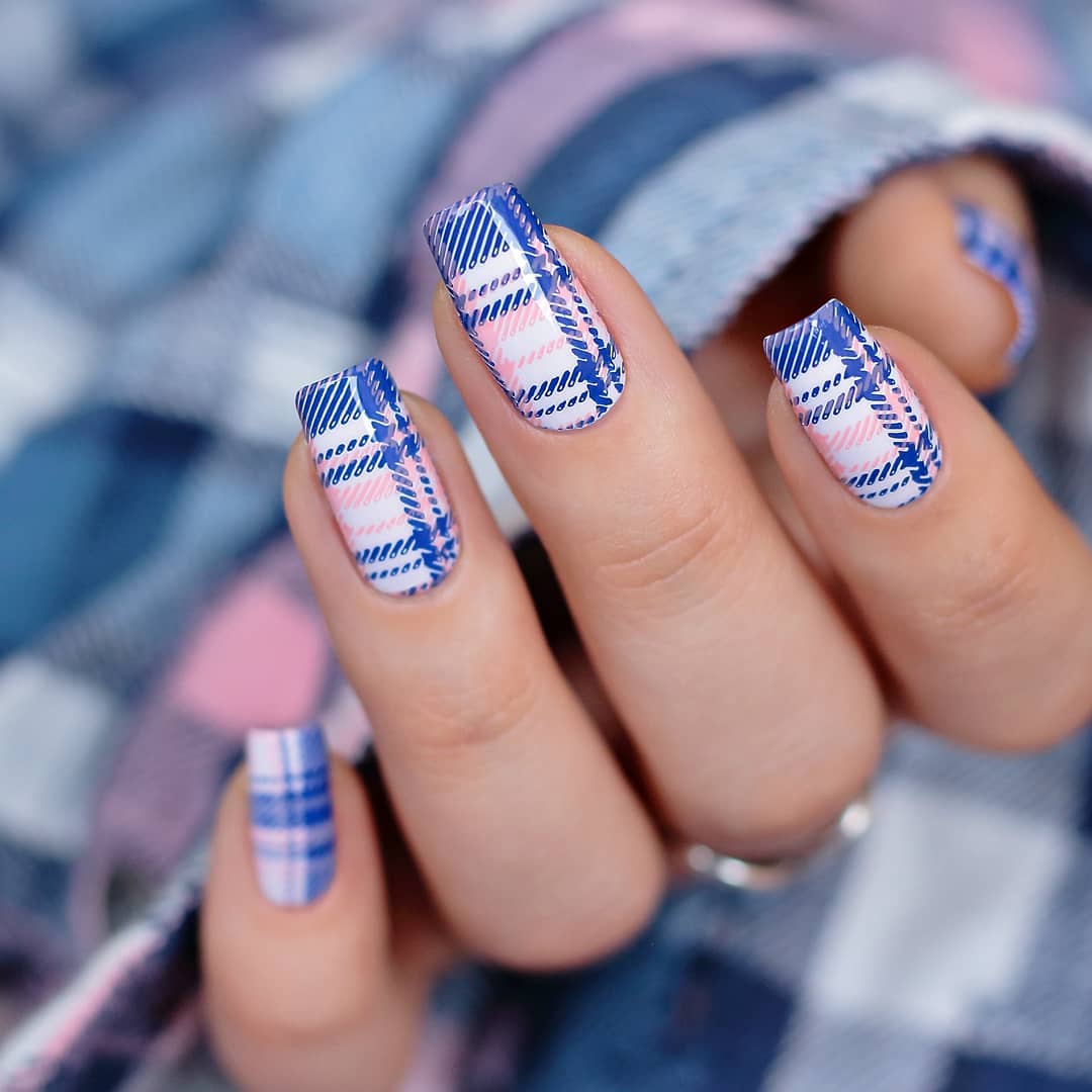 29 LATEST PLAID NAIL DESIGNS TO TRY IN 2024! 11
