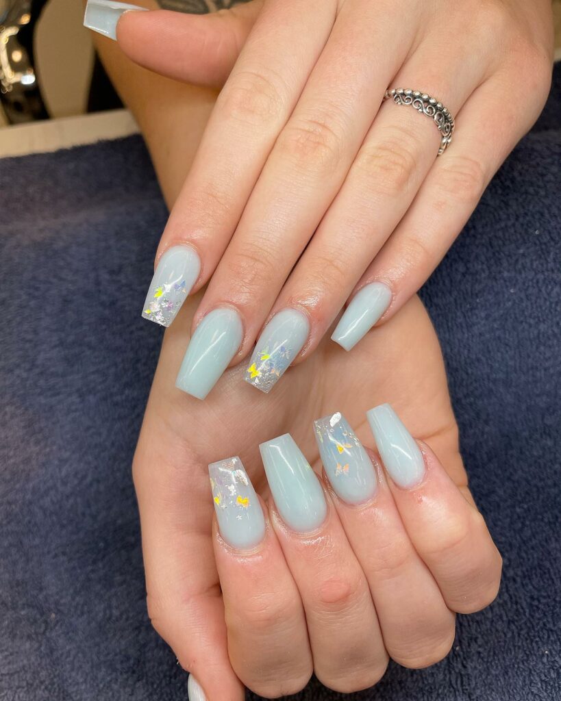 41 Latest Easter Nail Designs To Try This Season! 19 Baby-Blue Bunny Magic