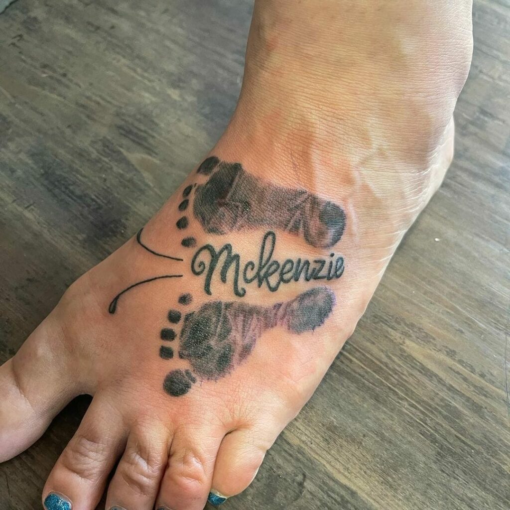11+ Baby Footprint Tattoo Ideas You'll Have To See To Believe! 15 Baby Footprint Butterfly Tattoo