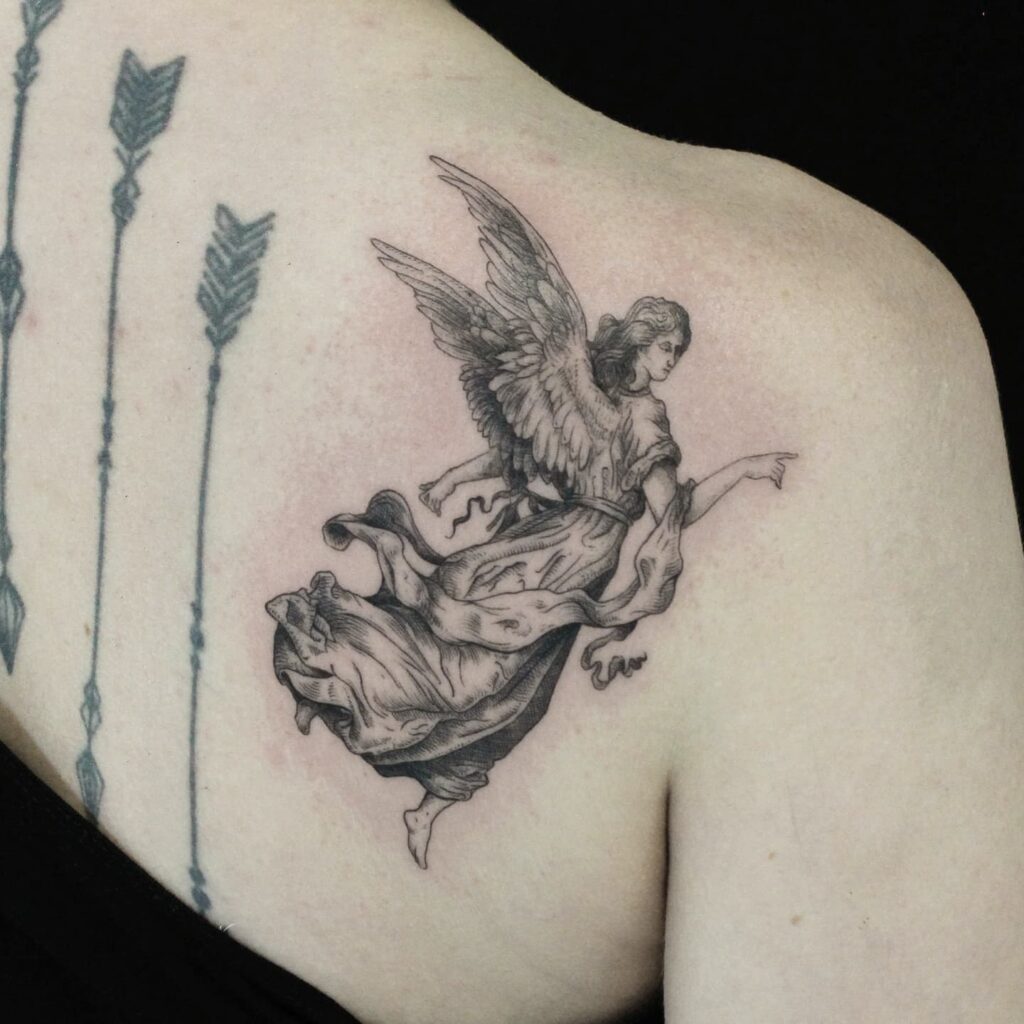 10+ Female Guardian Angel Tattoo Ideas That Will Blow Your Mind! 20 Back Guardian Angel Tattoo Female