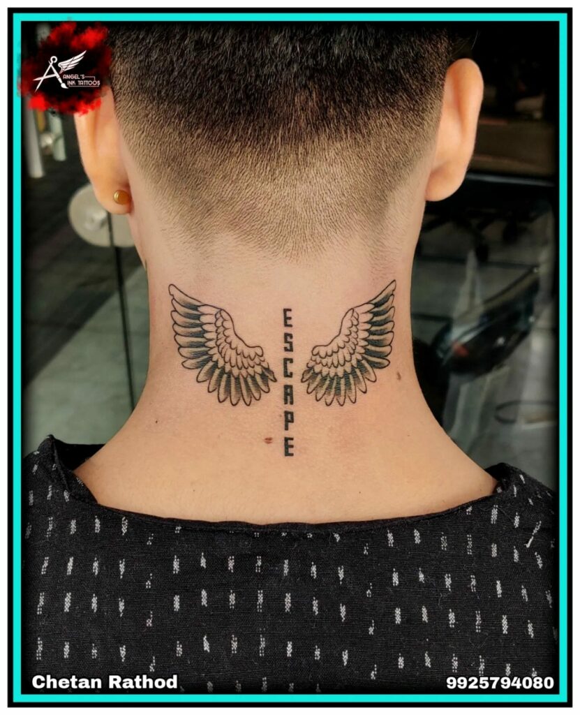 11+ Back Neck Tattoo Men That Will Blow Your Mind! 18 Back Neck Tattoo For Men Wings