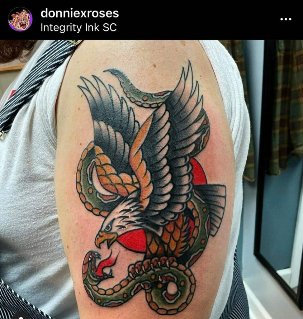 11+ American Eagle Tattoo Designs That Will Blow Your Mind! 14 Bald Eagle And Snake Tattoo