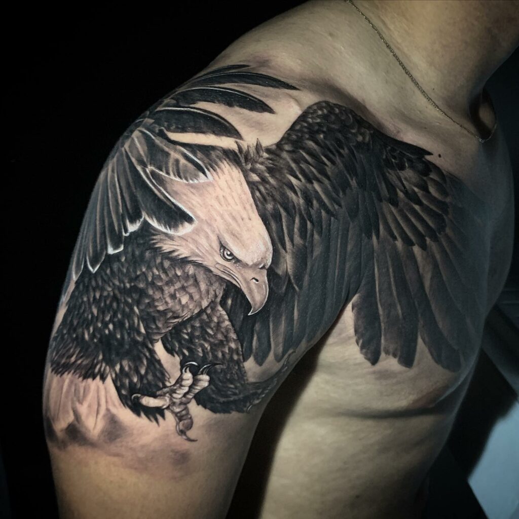 11+ American Eagle Tattoo Designs That Will Blow Your Mind! 19 Bald Eagle Shoulder Tattoo