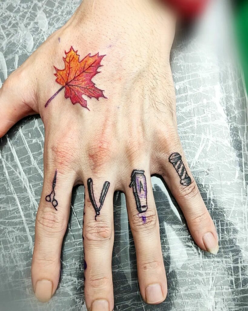 12+ Barber Tattoo Ideas To Inspire You! 17 Barber Finger Tattoo