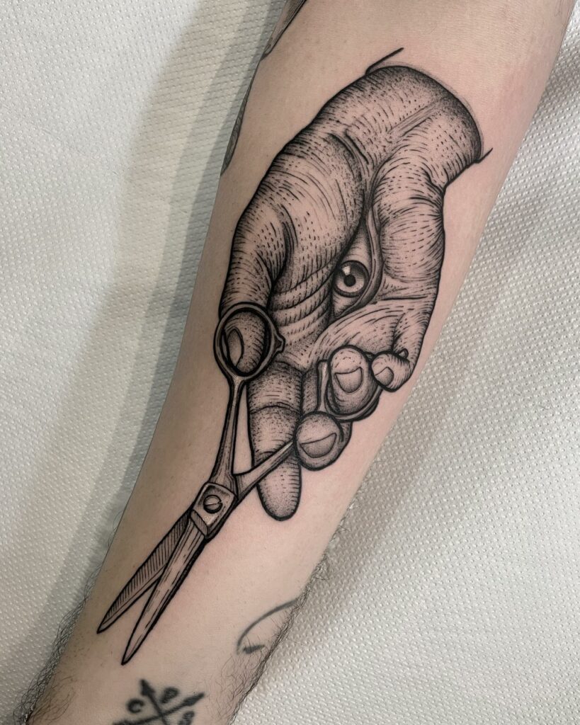 12+ Barber Tattoo Ideas To Inspire You! 20 Barber With Eye Tattoo