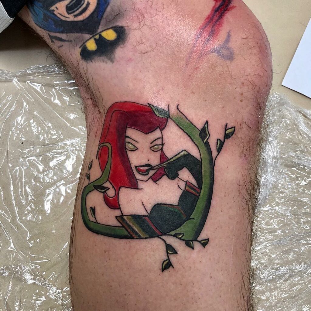11+ Poison Ivy Tattoo Ideas You Have To See To Believe! 12 Batman Animated Series Style Tattoo