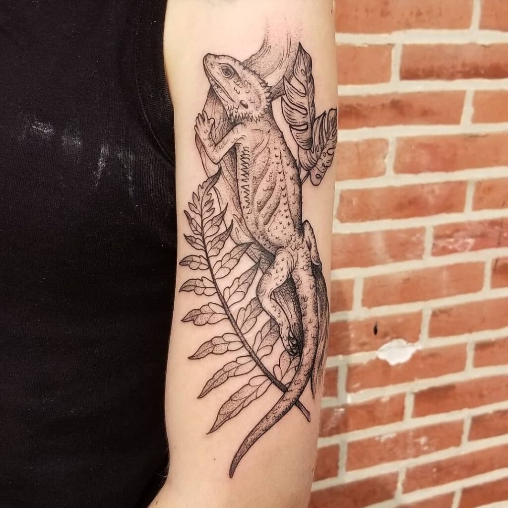 18+ Bearded Dragon Tattoo Ideas To Inspire You! 22 Bearded Dragon Tattoo Design On Arm