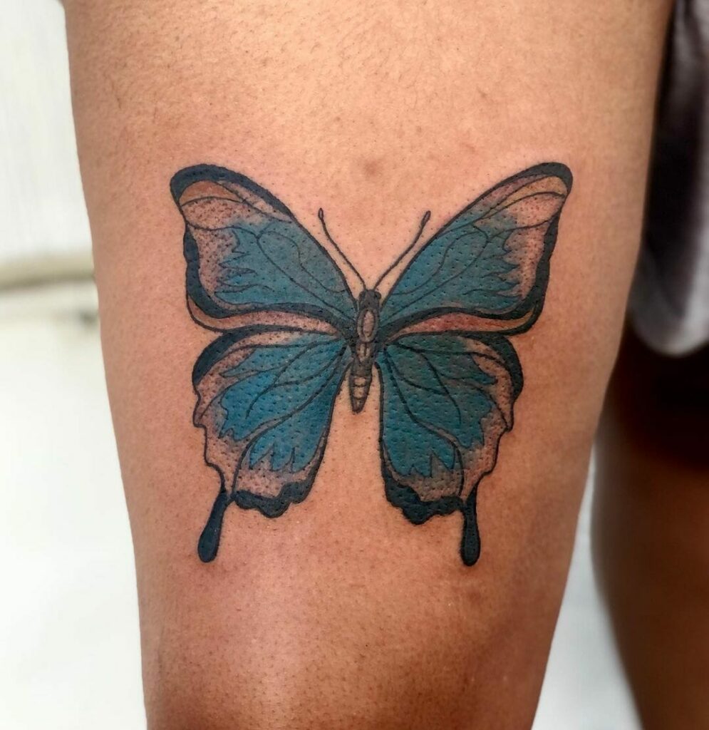 12+ Blue Butterfly Tattoo Ideas To Inspire You! 14 Beautiful Blue Monarch Butterfly Tattoo