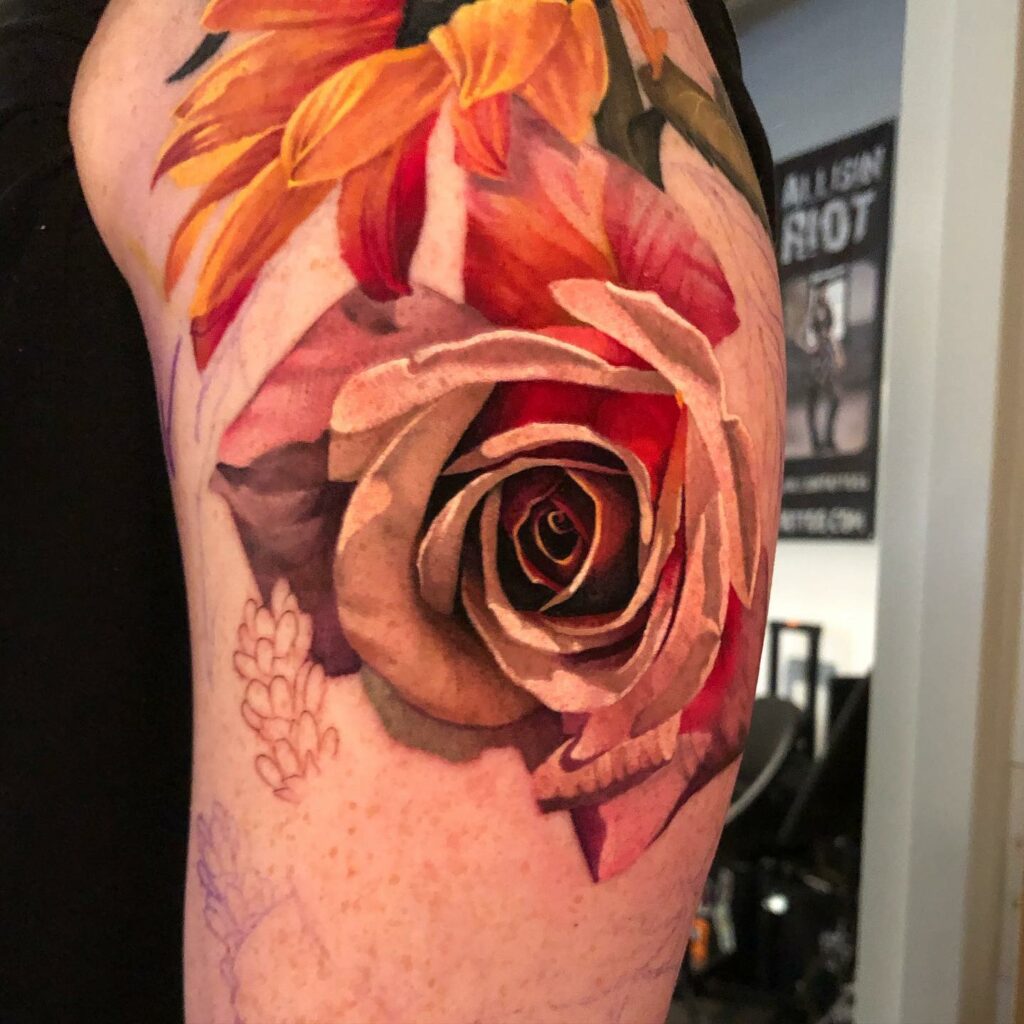 10+ Shoulder Rose Tattoo Ideas That Will Blow Your Mind! 20 Beautiful Flower Tattoo
