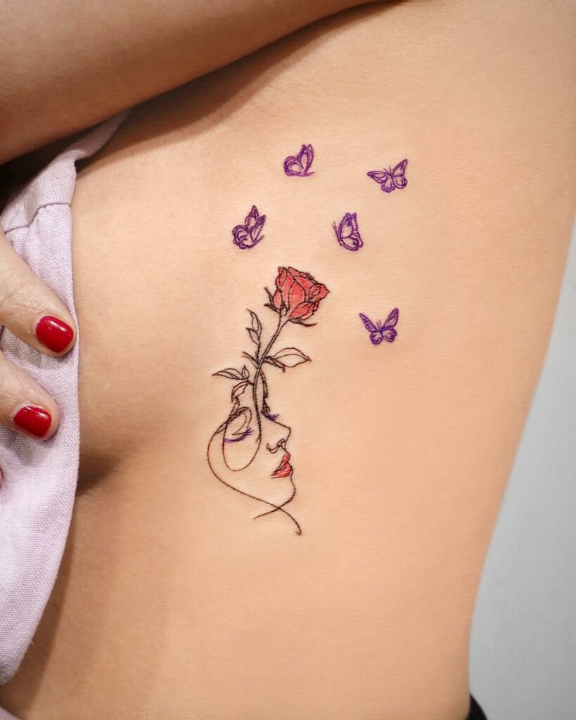 11+ Rose And Butterfly Tattoo Ideas That Will Blow Your Mind! 15 Beautiful Girl Rose And Butterfly Tattoo