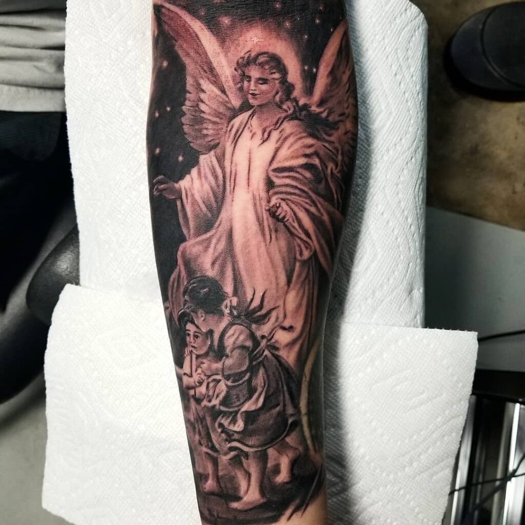 14+ Guardian Angel Tattoo Ideas You Have To See To Believe! 12 Beautiful Guardian Angel Tattoos