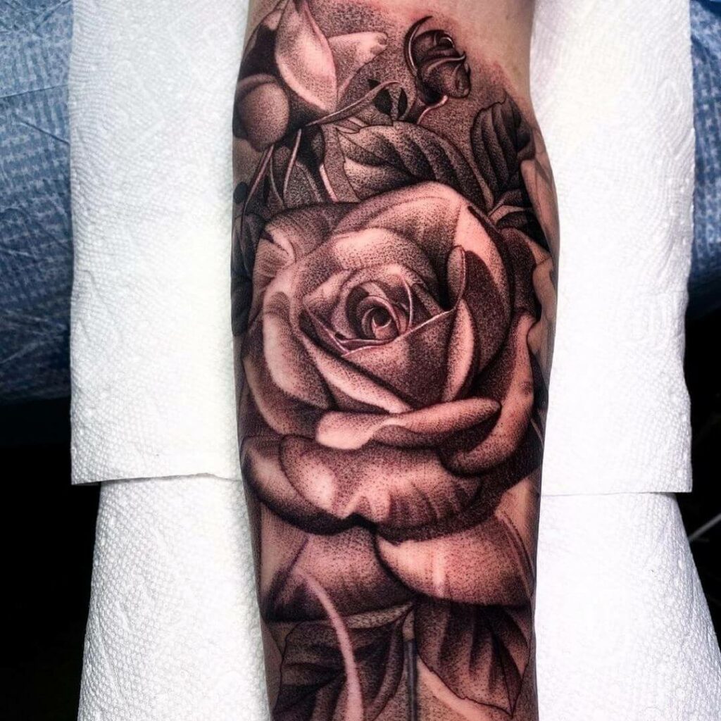 12+ Black And White Realism Tattoo Ideas To Inspire You! 12 Beautiful Realism Rose Tattoo Black and White
