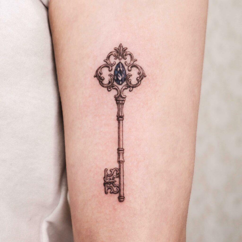 12+ Simple Key Tattoo Ideas To Inspire You! 20 Beautiful Skeleton Key Tattoo