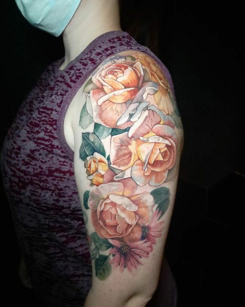 11+ Dark Age Tattoo Designs You Need To See! 17 Beautiful Watercolor Flowers