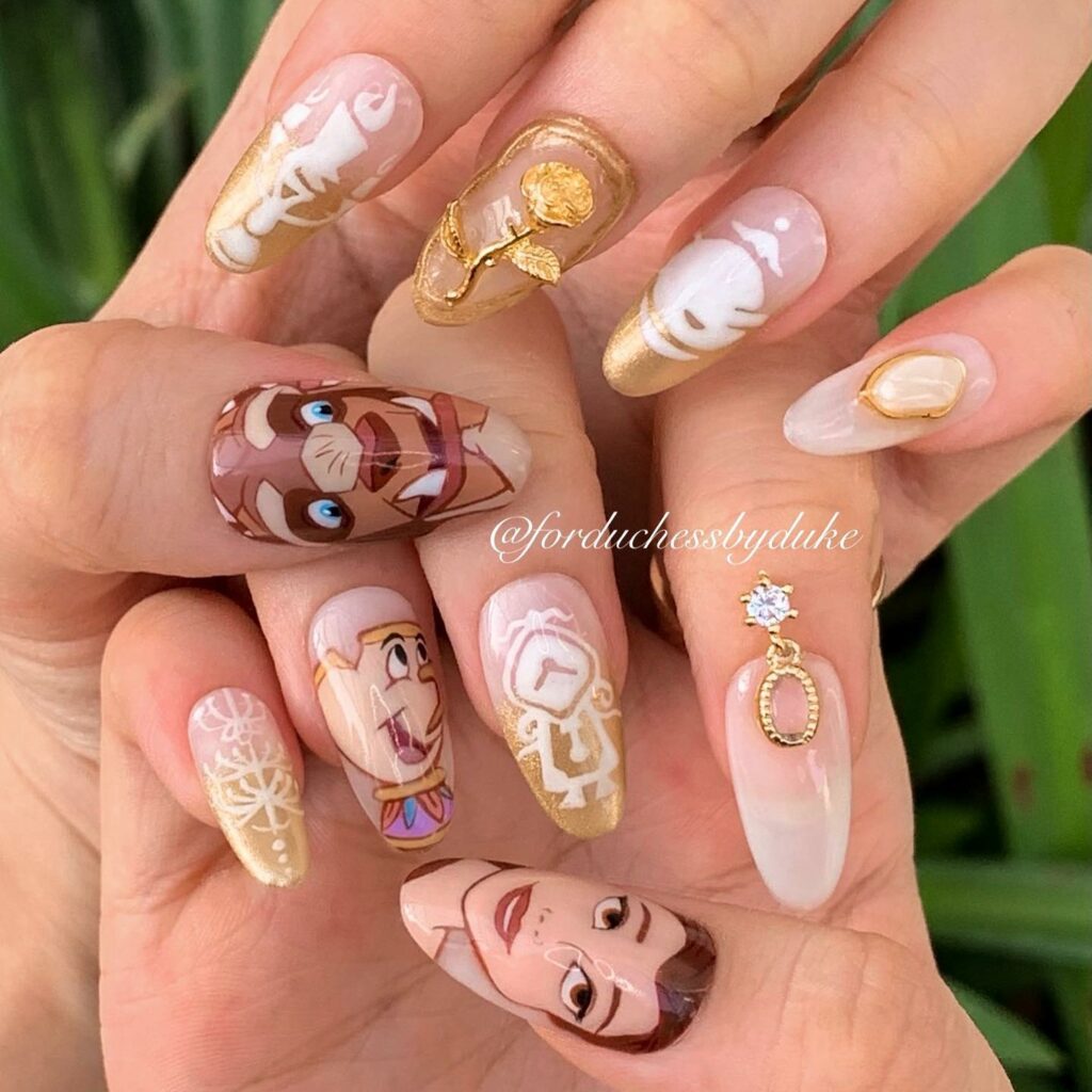 20 Latest Beauty and the Beast Nail Ideas To Try In 2024! 16 Timeless Beauty and the Beast Inspired Nails