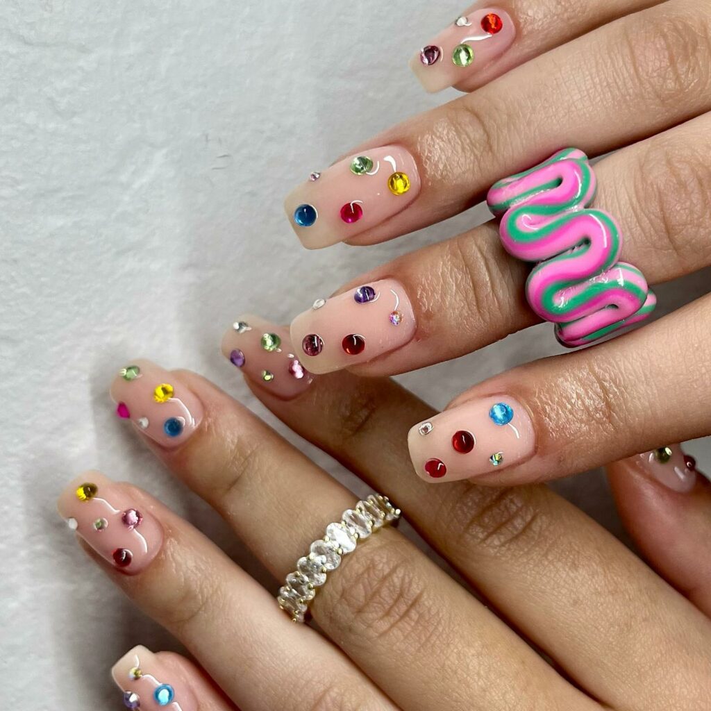 Get Inspired by 29 Stunning Diamond Nail Designs for 2024 28 Bejeweled Mani