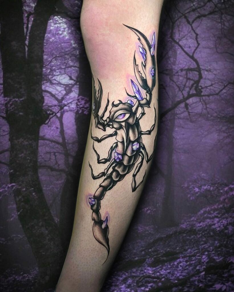 11+ Girly Scorpion Tattoo Ideas That Will Blow Your Mind! 19 Bejeweled Scorpion Tattoo