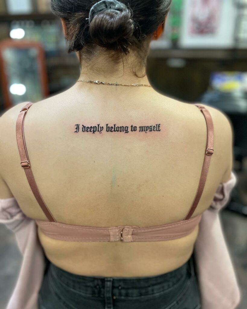11+ Unique Self Love Tattoo Ideas That Will Blow Your Mind! 17 Belong To Myself Tattoo